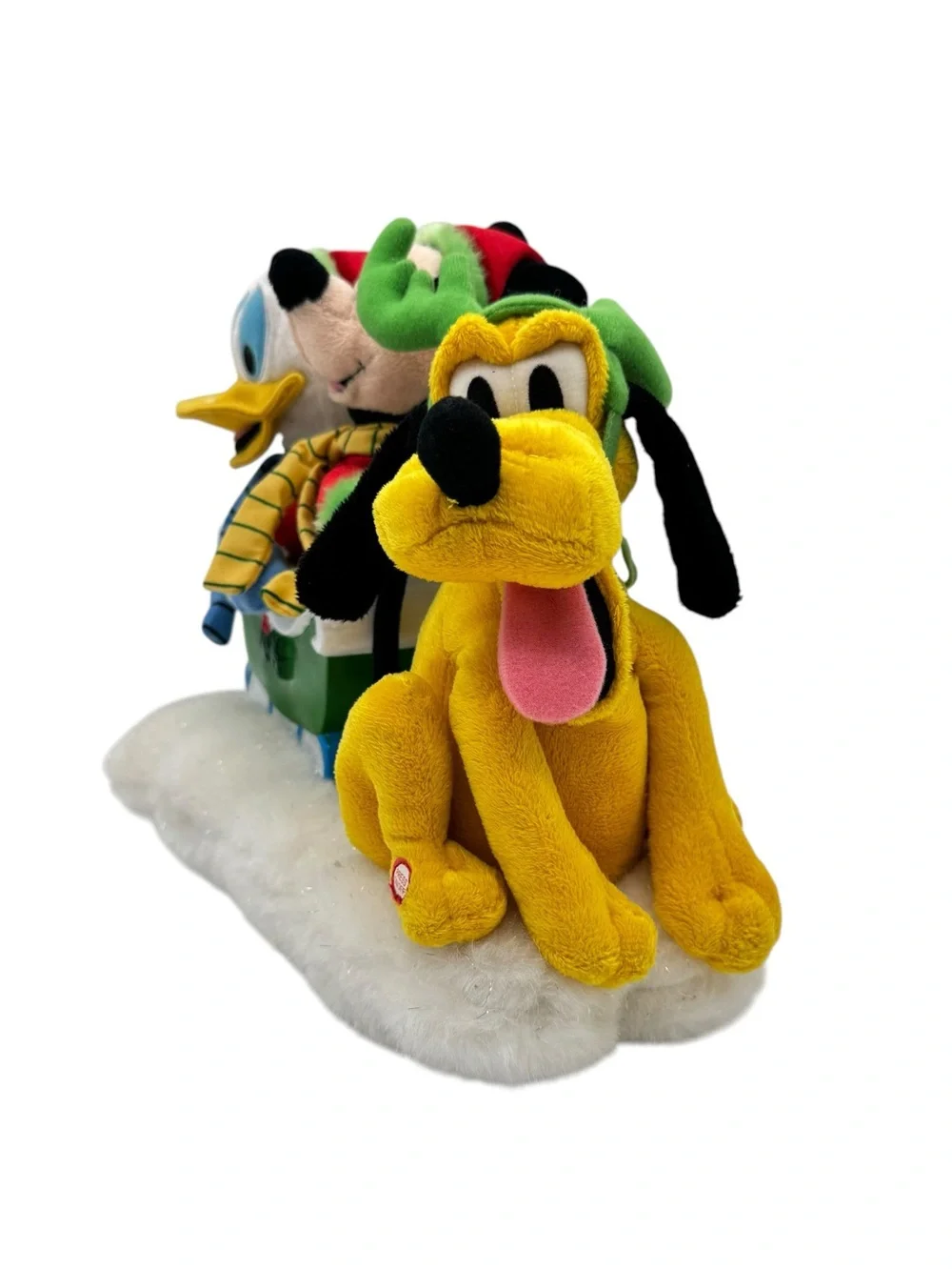 Gemmy Disney Pluto Mickey Mouse Donald 2004 plush animated Xmas figure